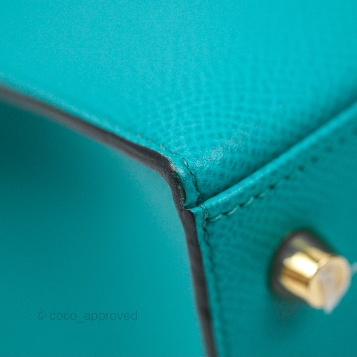 Hermès Sellier Kelly 25 Bleu Paon 7F Epsom Gold Hardware