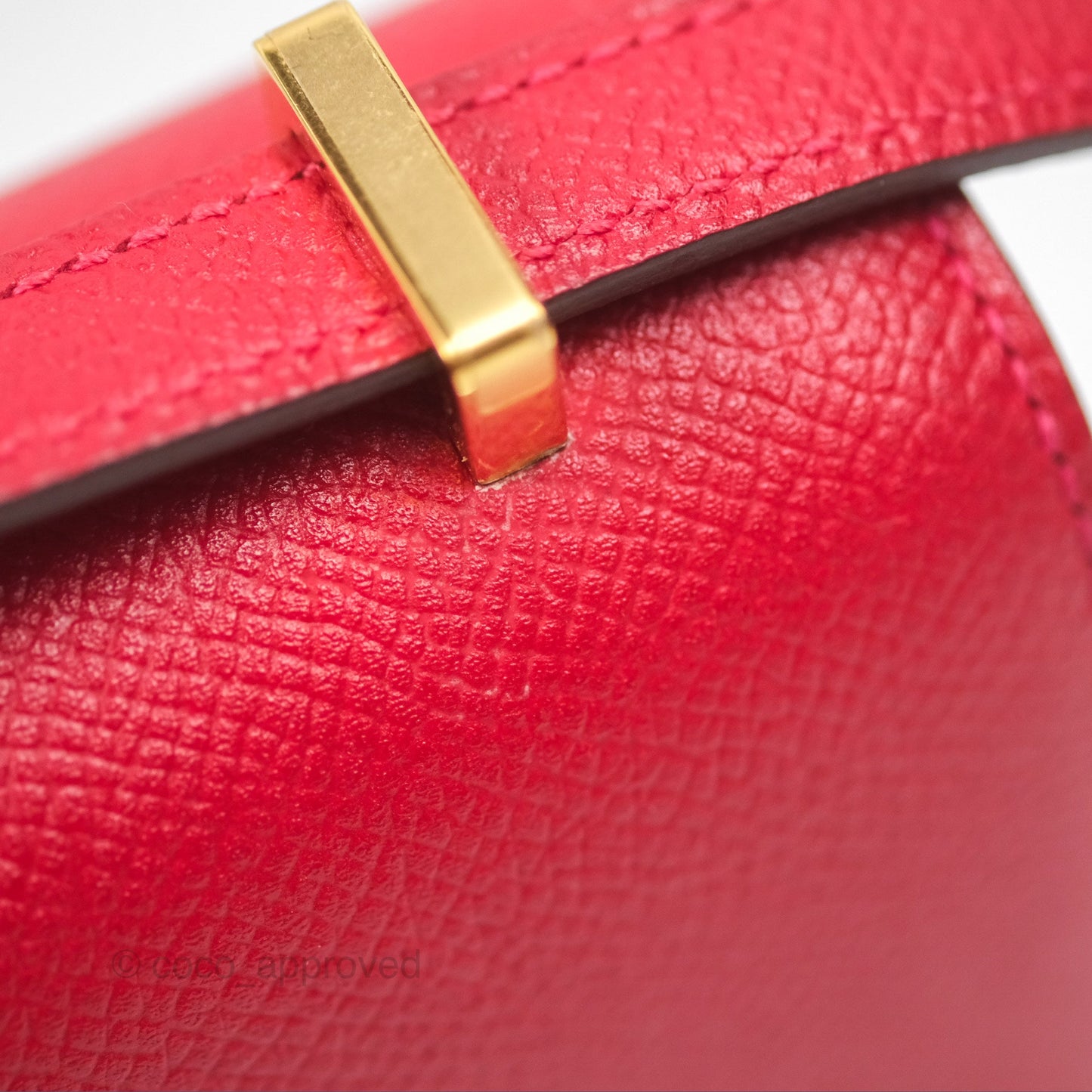 Hermès Constance Mini 18cm Red Epsom Gold Hardware