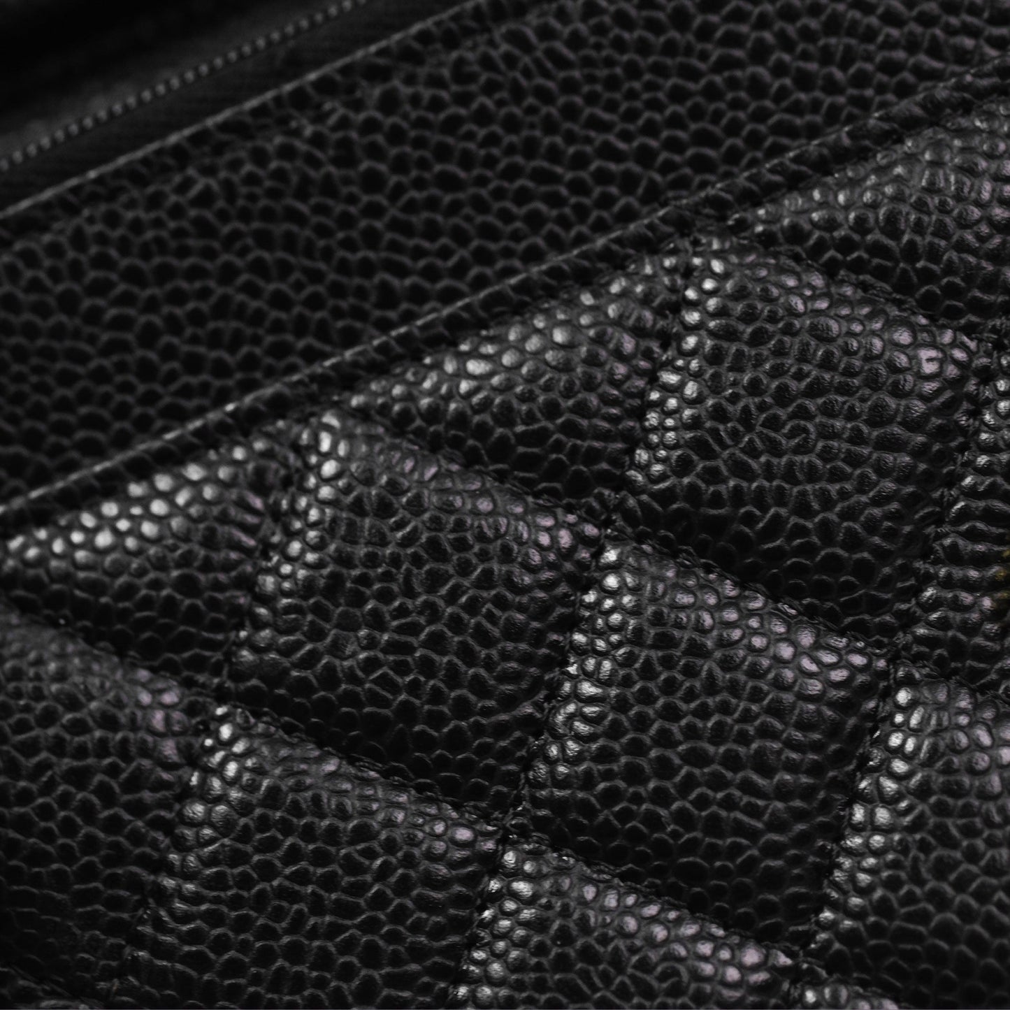 Chanel Quilted WOC Black Caviar Gold Hardware