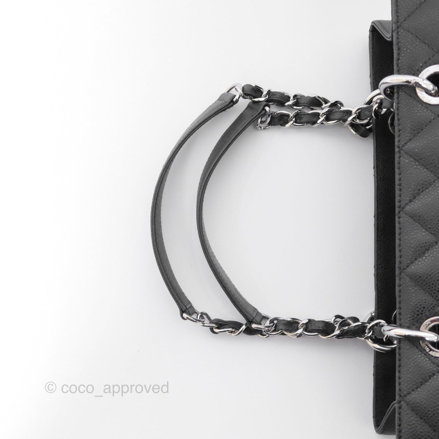 Chanel GST Black Caviar Silver Hardware