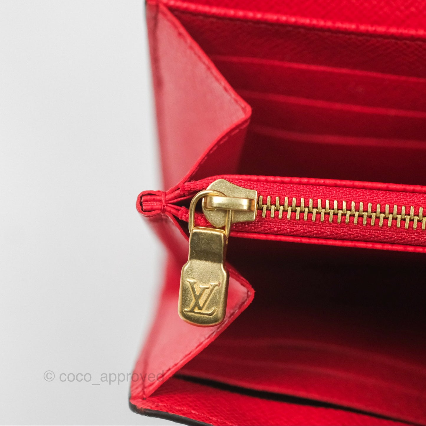 Louis Vuitton Sarah Wallet Coquelicot Red Monogram Canvas
