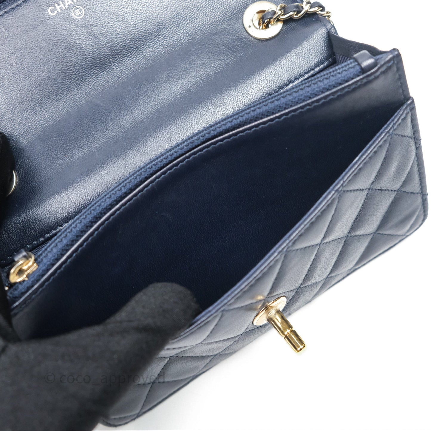 Chanel Trendy CC WOC Wallet On Chain Navy Lambskin Gold Hardware