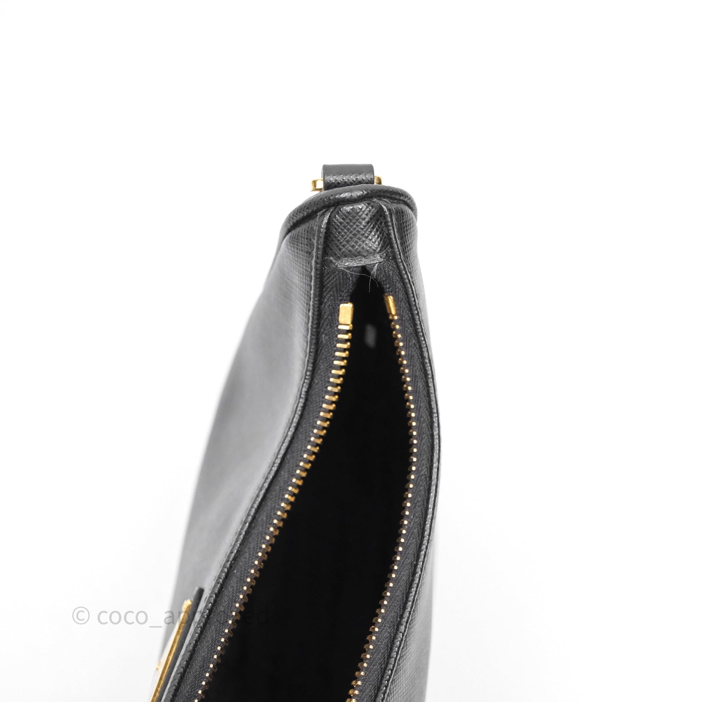 Prada Re-Edition 2005 Black Saffiano Leather Bag Gold Hardware