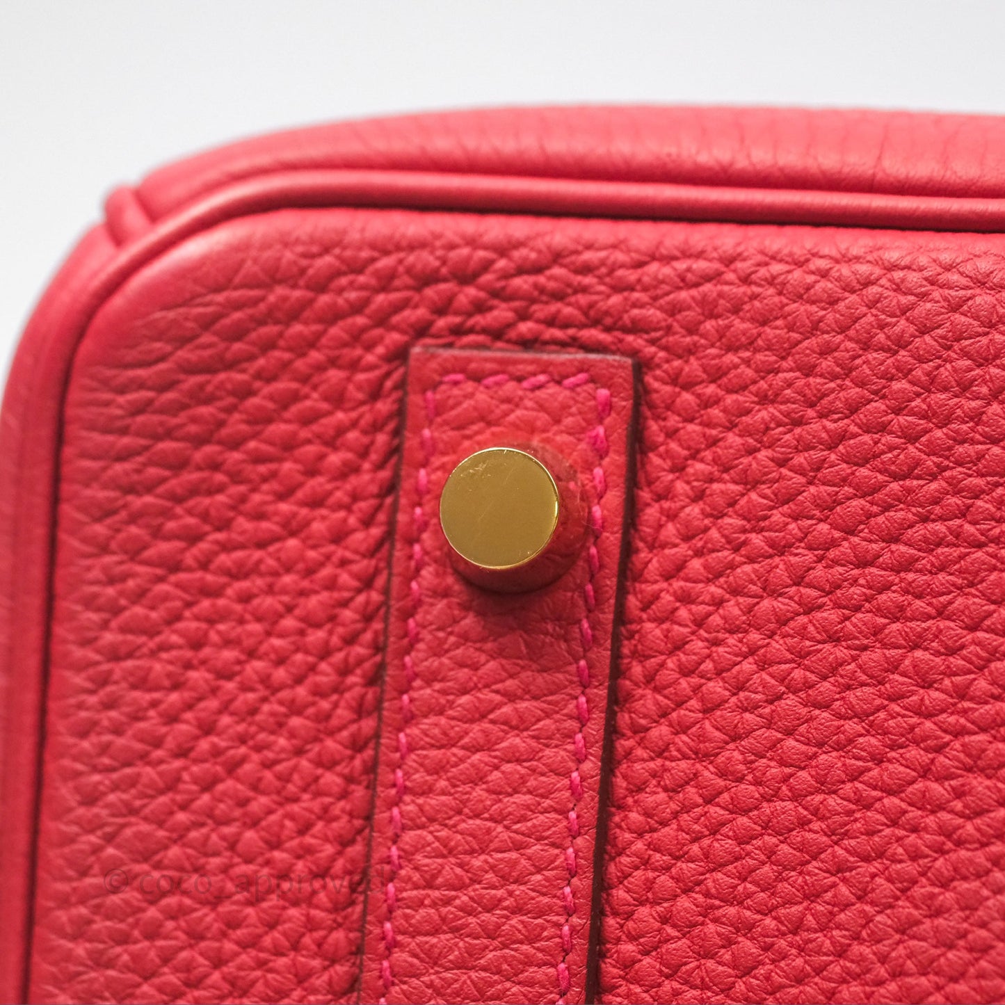 Hermès Birkin 30 Retourne Geranium D5 Togo Gold Hardware