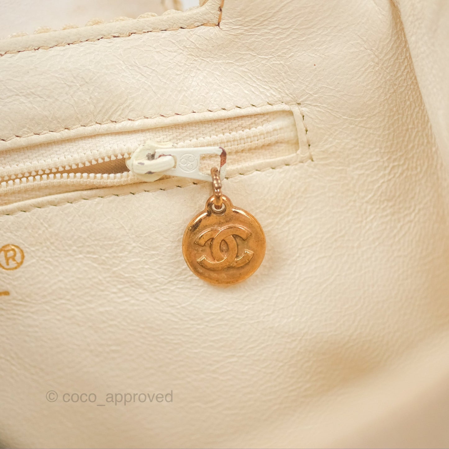 Chanel Vintage Mini Kelly Silk Rope Braided Cream Beige 24K Gold Hardware