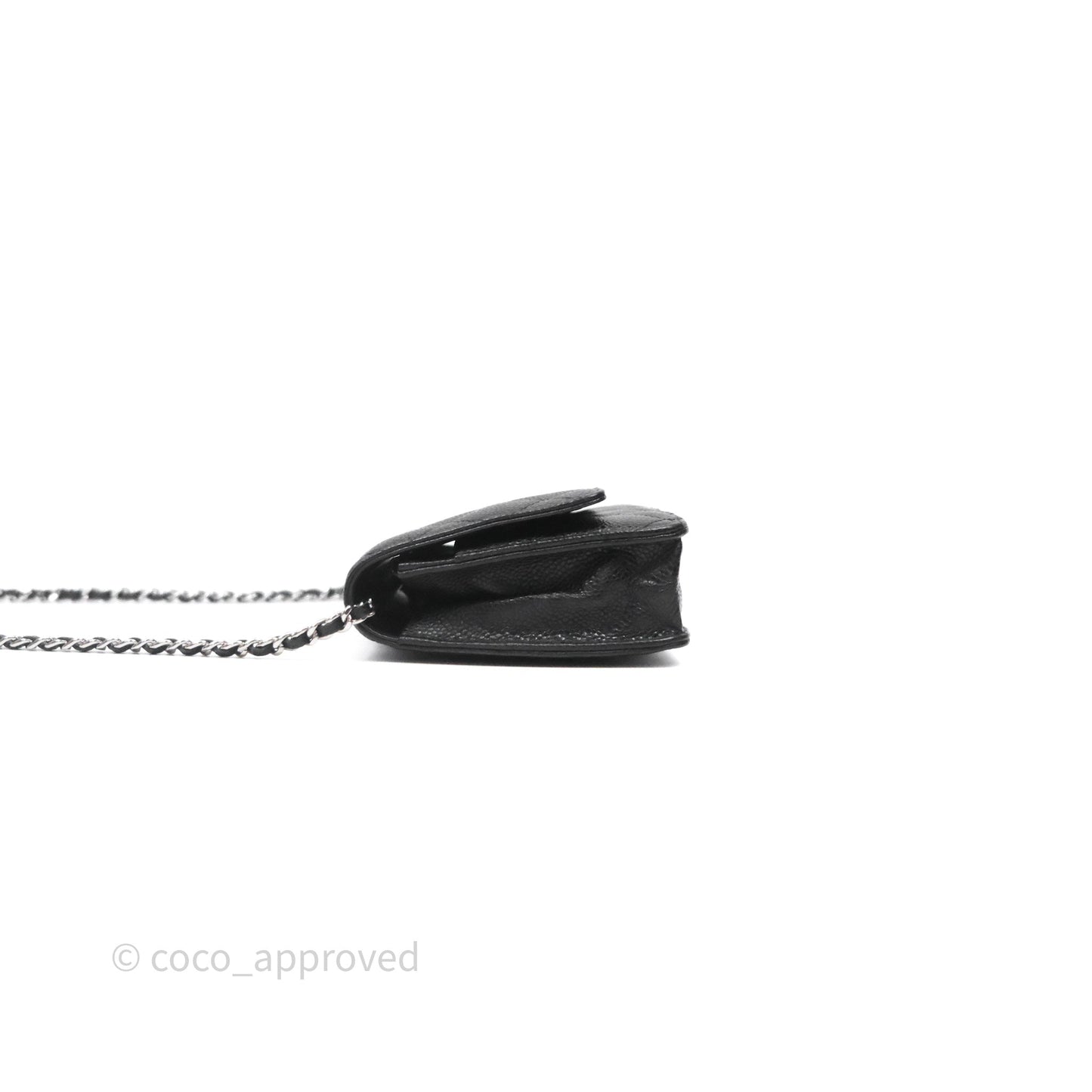 Chanel Quilted Classic WOC Black Caviar Silver Hardware