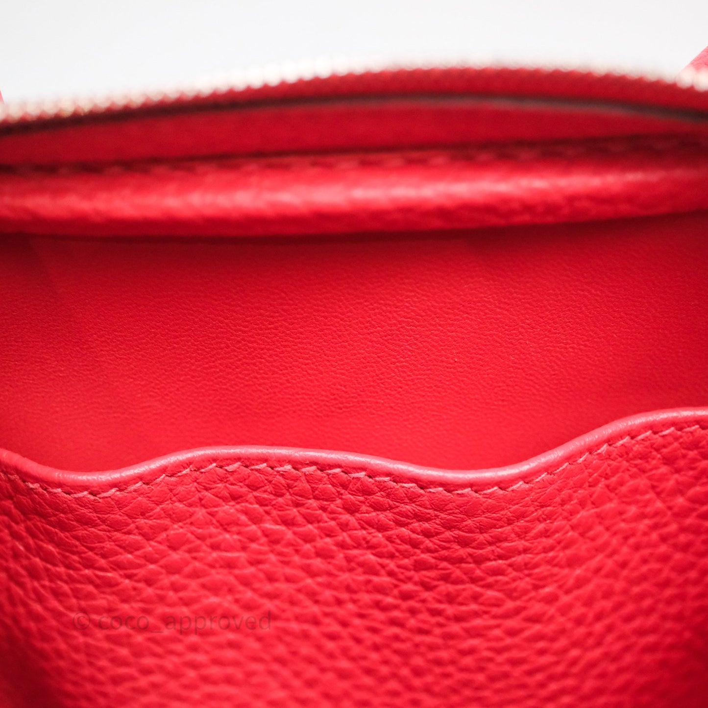 Hermes Lindy 26 Clemence Rouge Palladium Hardware