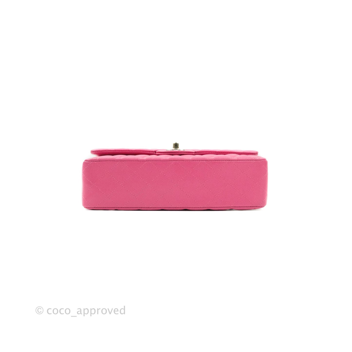 Chanel Classic M/L Medium Double Flap Pink Caviar Gold Hardware