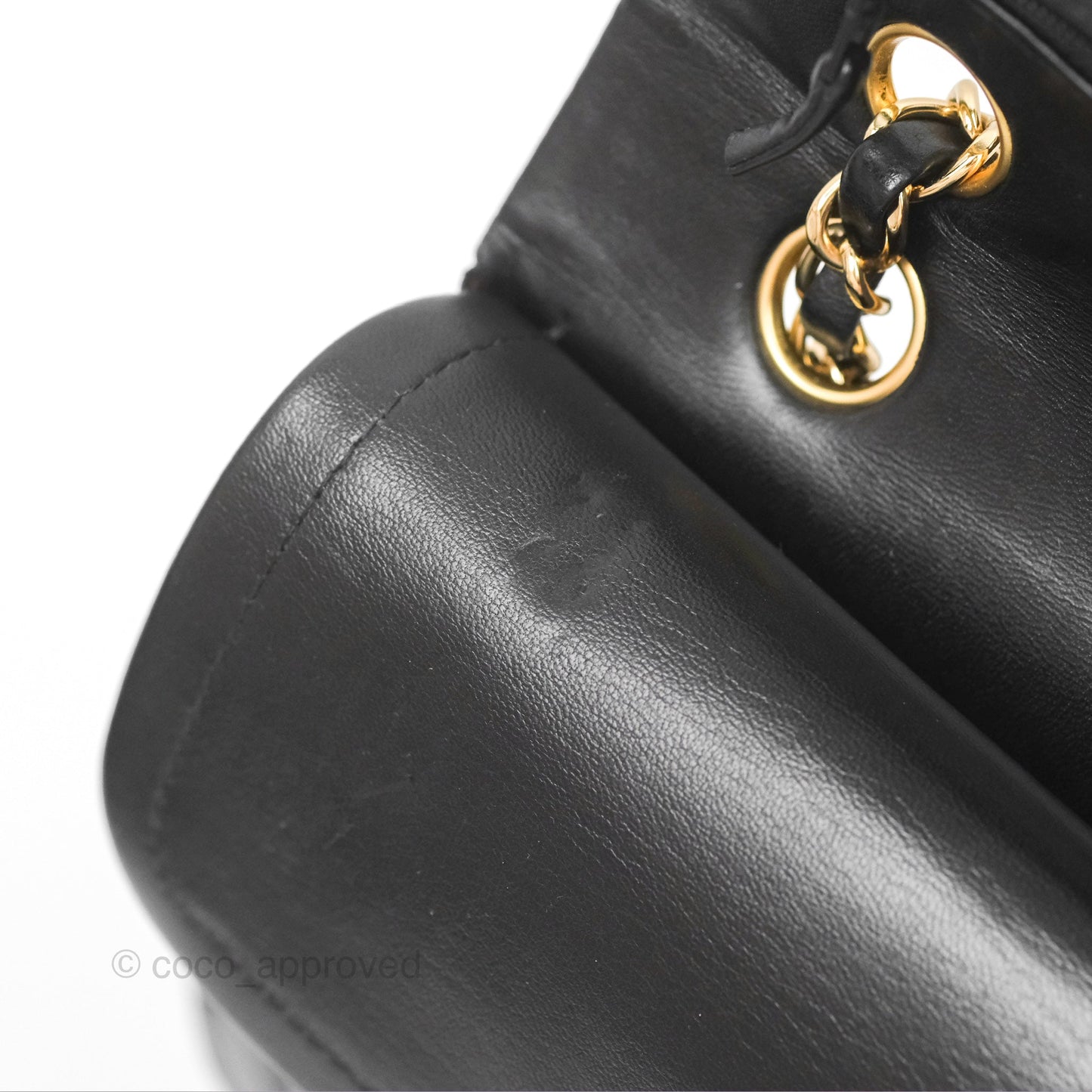 Chanel Classic M/L Medium Flap Quilted Black Lambskin 24K Gold Hardware