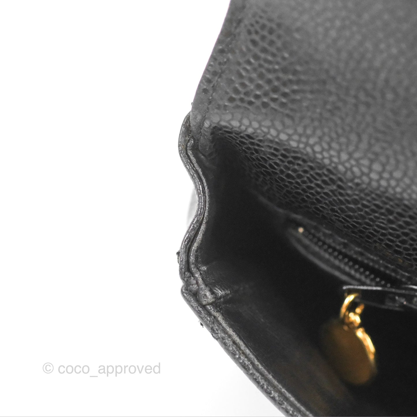 Chanel Vintage Belt Bag Quilted Black Caviar 24K Gold Hardware