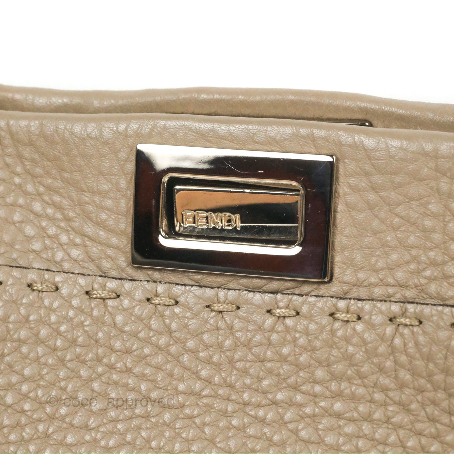Fendi Mini Peekaboo Dove Grey Selleria Bag Cuoio Romano Python