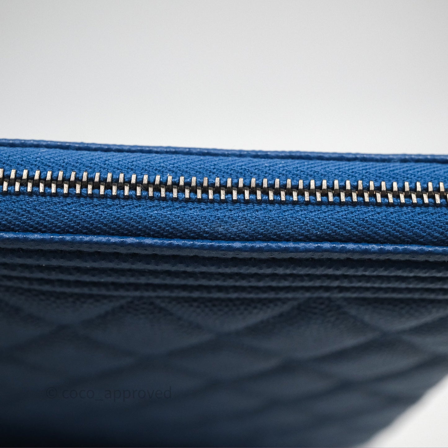 Chanel Large O Case Boy Blue Caviar Ruthenium Hardware