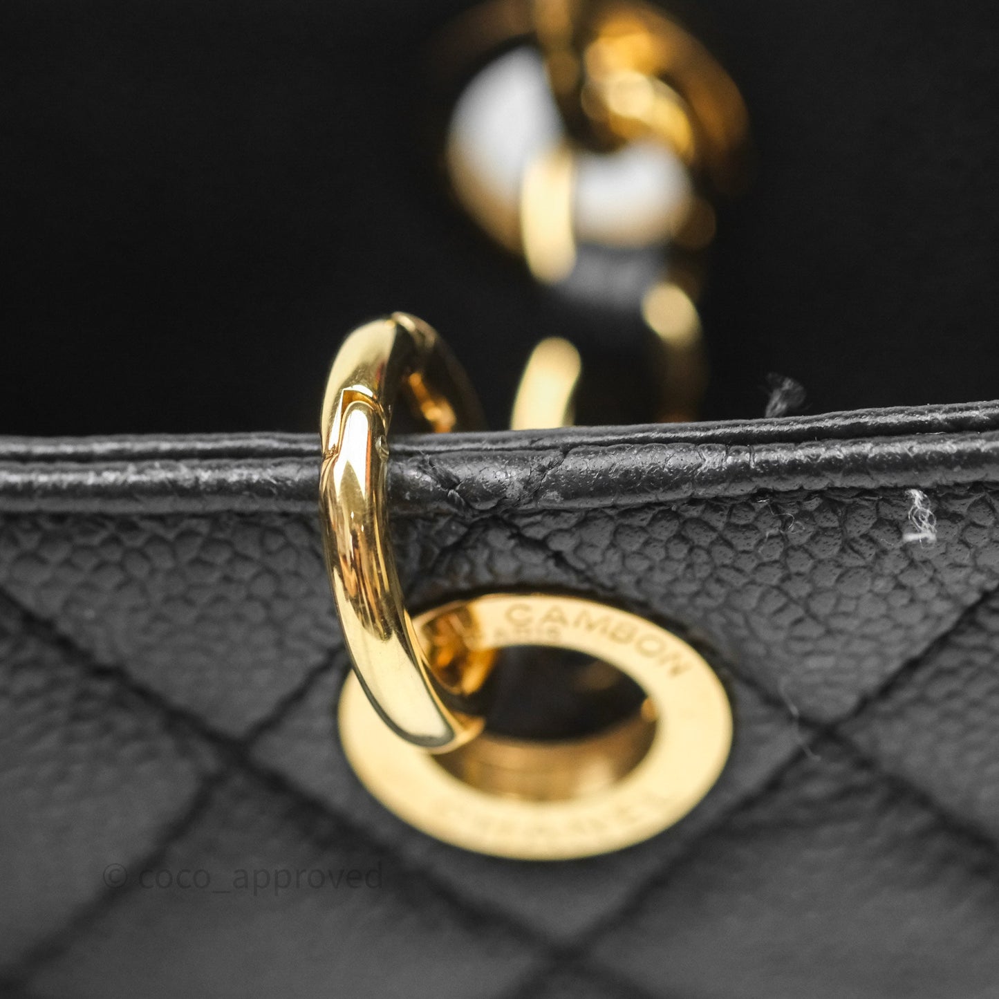 Chanel Vertical GST Black Caviar Gold Hardware