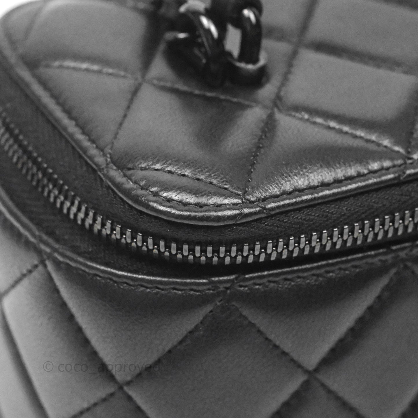 Chanel Vanity Rectangular Top Handle So Black Lambskin