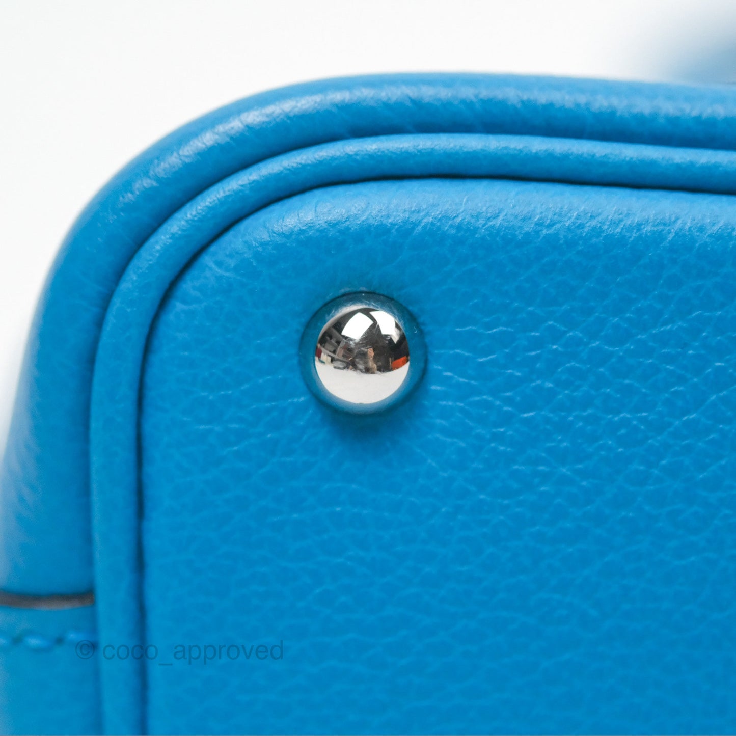 Hermès Bolide Mini 1923 Bleu Frida Evercolor Palladium Hardware