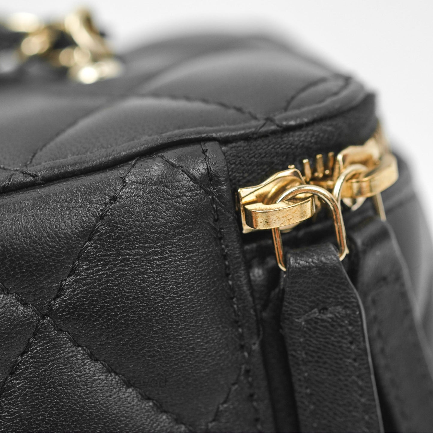 Chanel Ball Crush Vanity with Chain Black Lambskin Gold Hardware