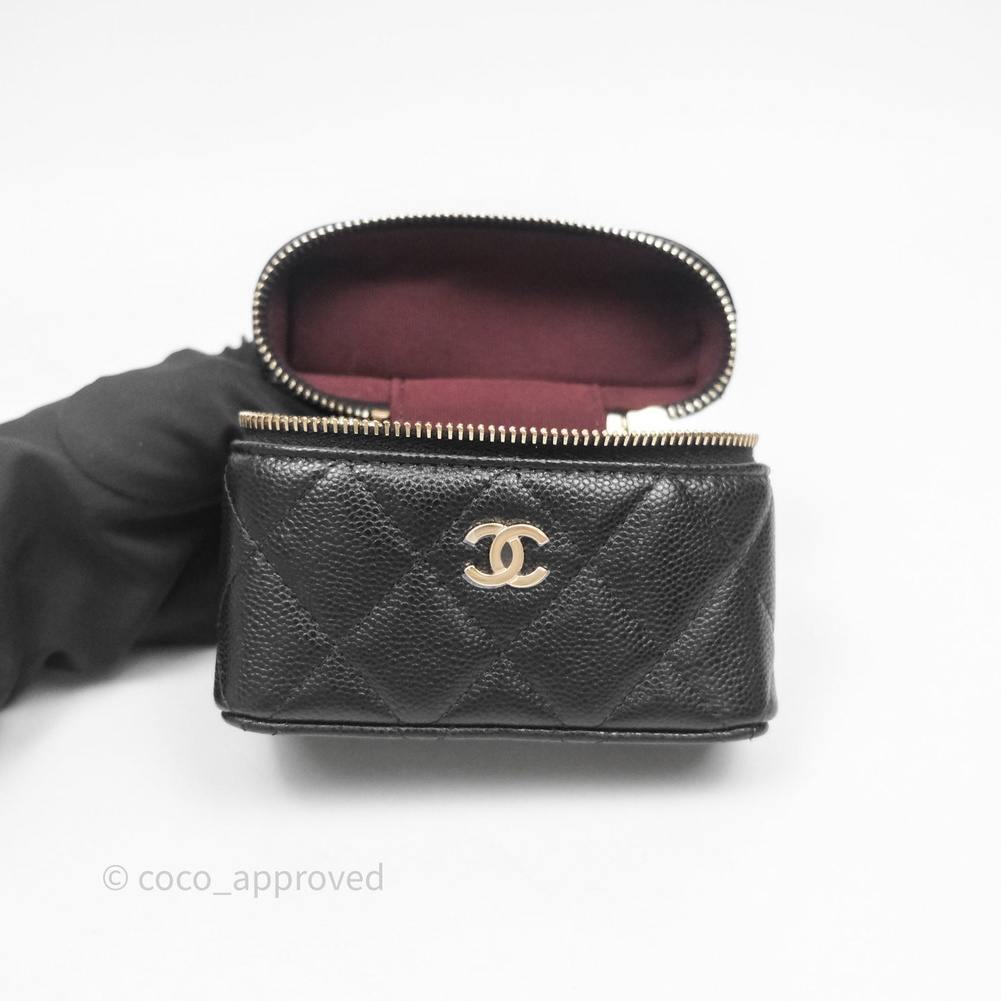 Chanel Classic Black Caviar Mini Bag Charm