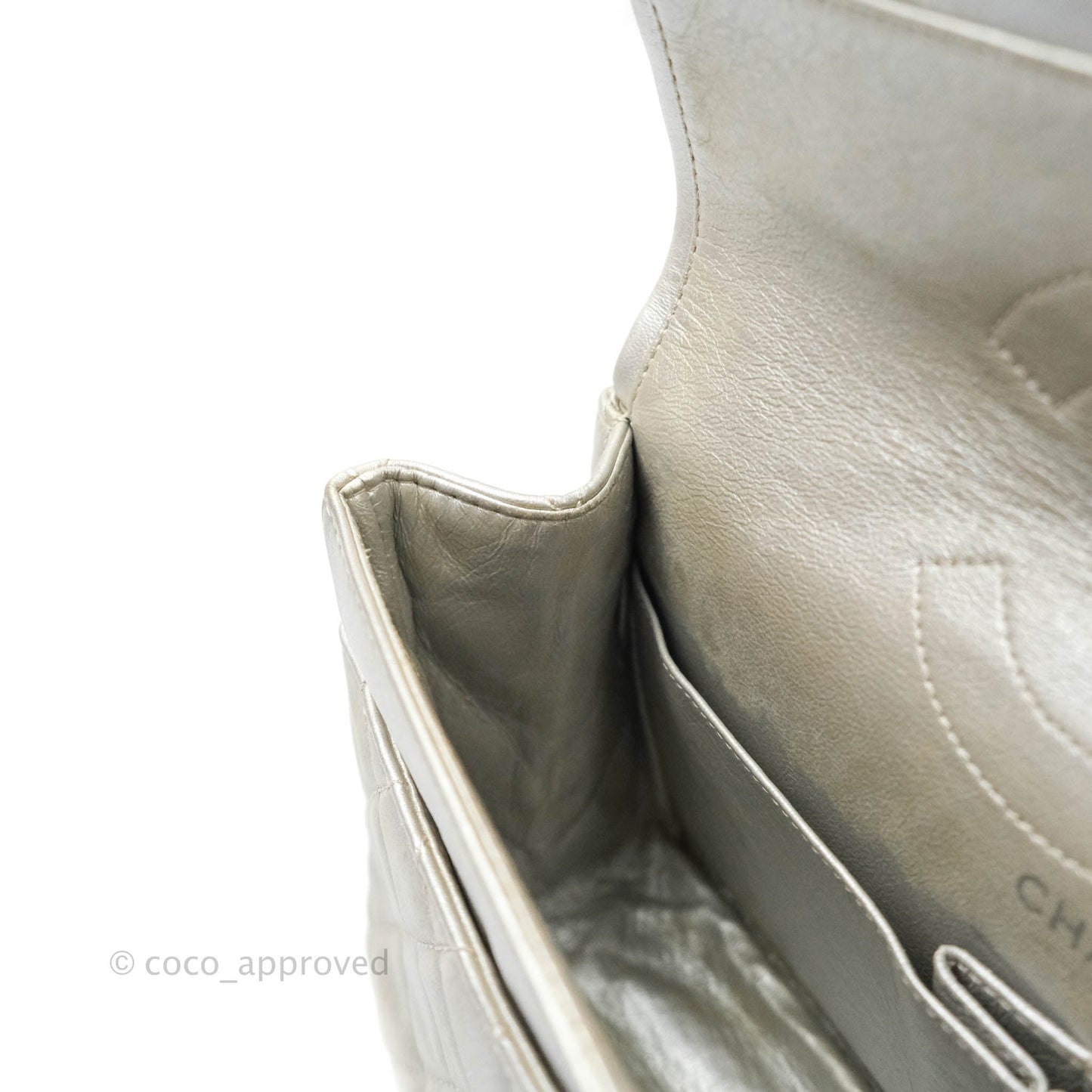 Chanel Reissue 226 Silver Calfskin Silver Hardware