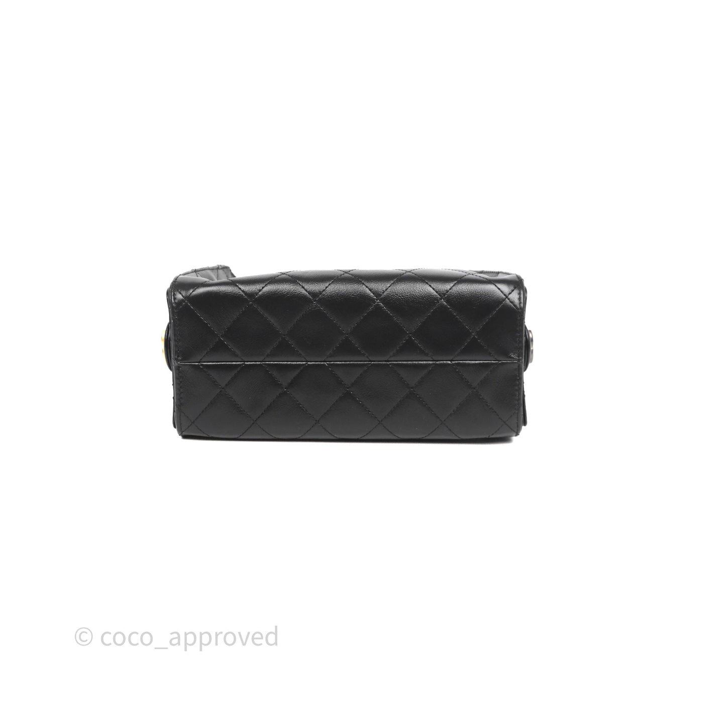 Chanel Mini 25 Black Bag Calfskin Mixed Hardware