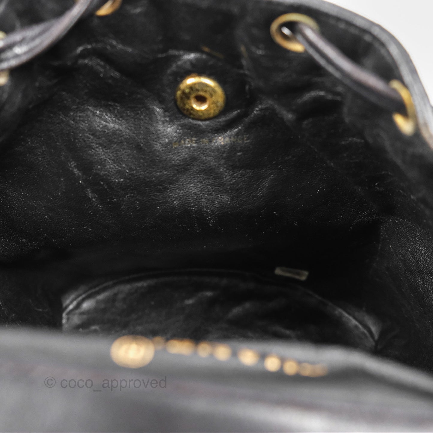 Chanel Vintage CC Duma Backpack Black Lambskin 24K Gold Hardware