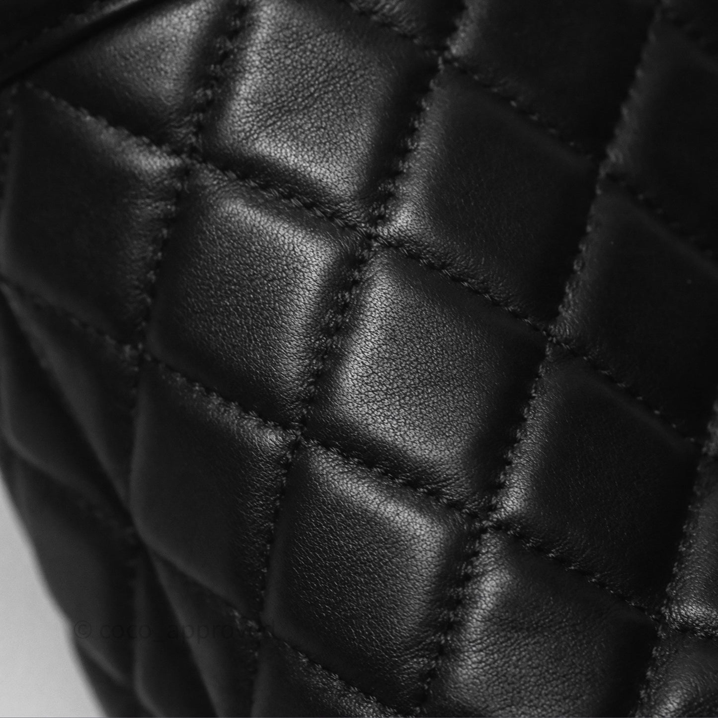 Chanel Quilted Boy Bucket Bag Black Lambskin Aged Gold Hardware