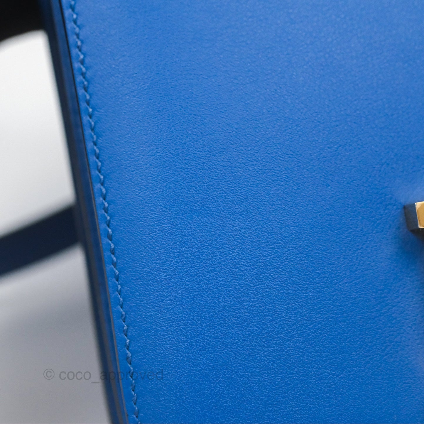 Hermès Constance Mini 18cm Mirror Bleu France 71 Swift Gold Hardware