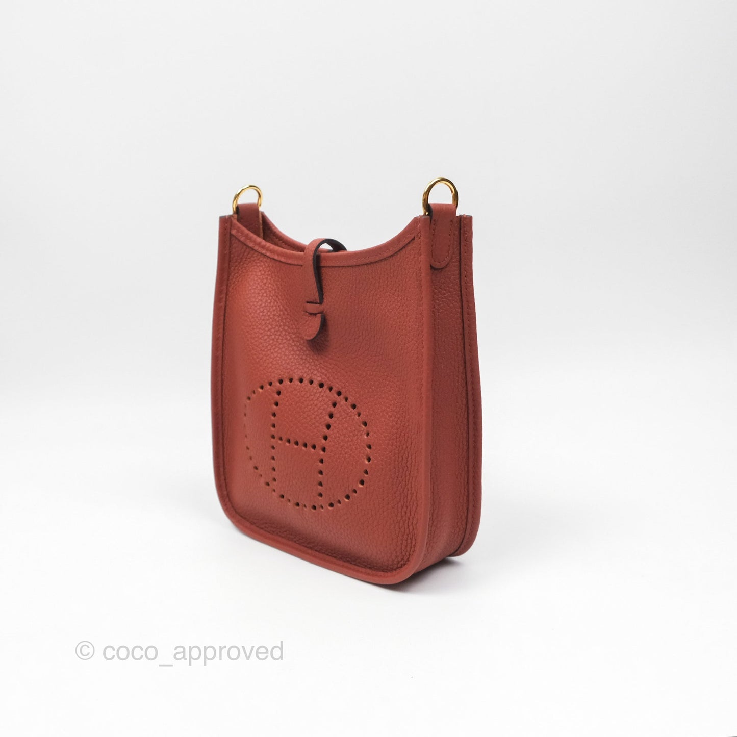 Hermès Mini Evelyne 16 Cuivre Clemence Gold Hardware