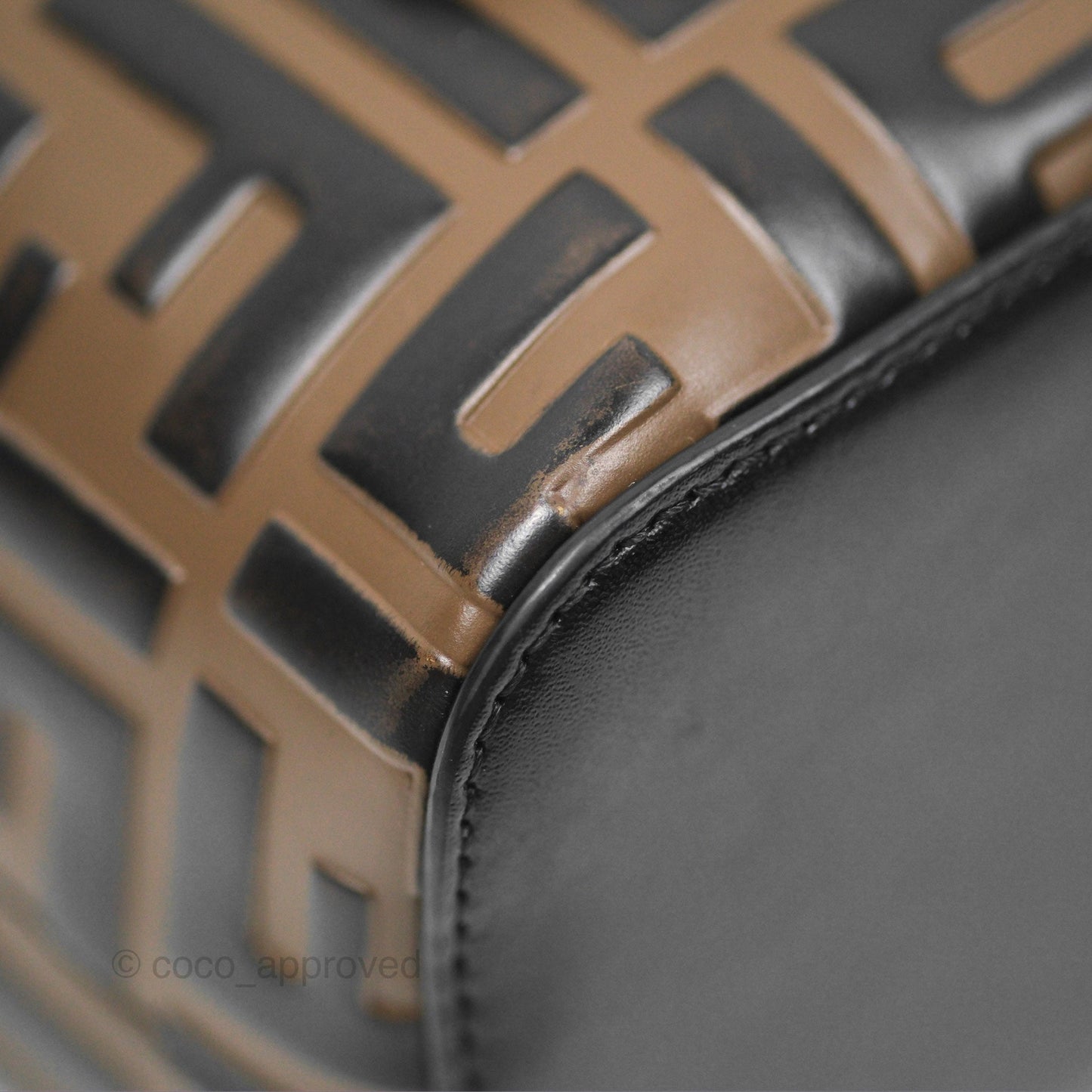 Fendi Mini Mon Tresor Bucket Bag FF Motif Brown