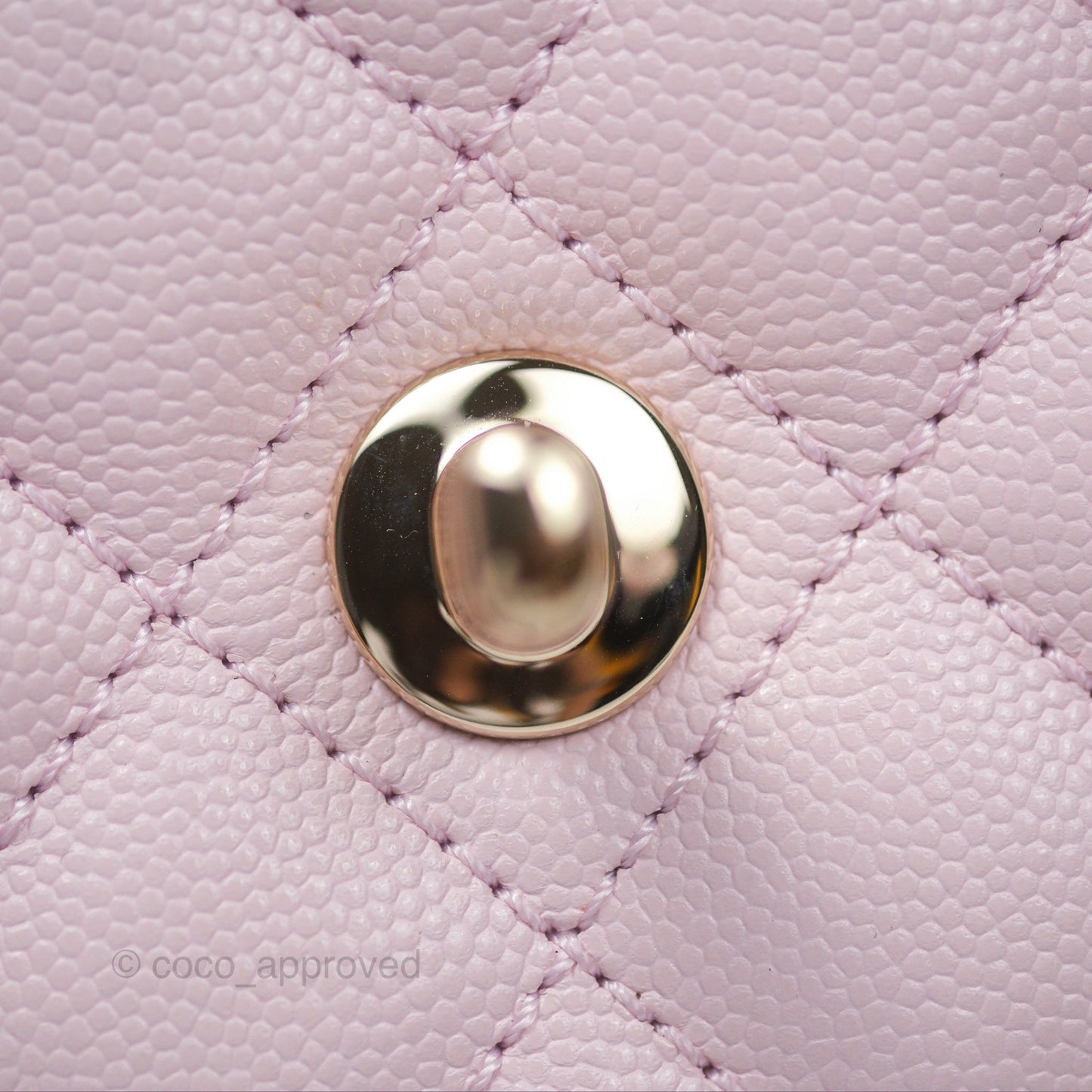 Chanel Small Coco Handle Light Pink Caviar Gold Hardware