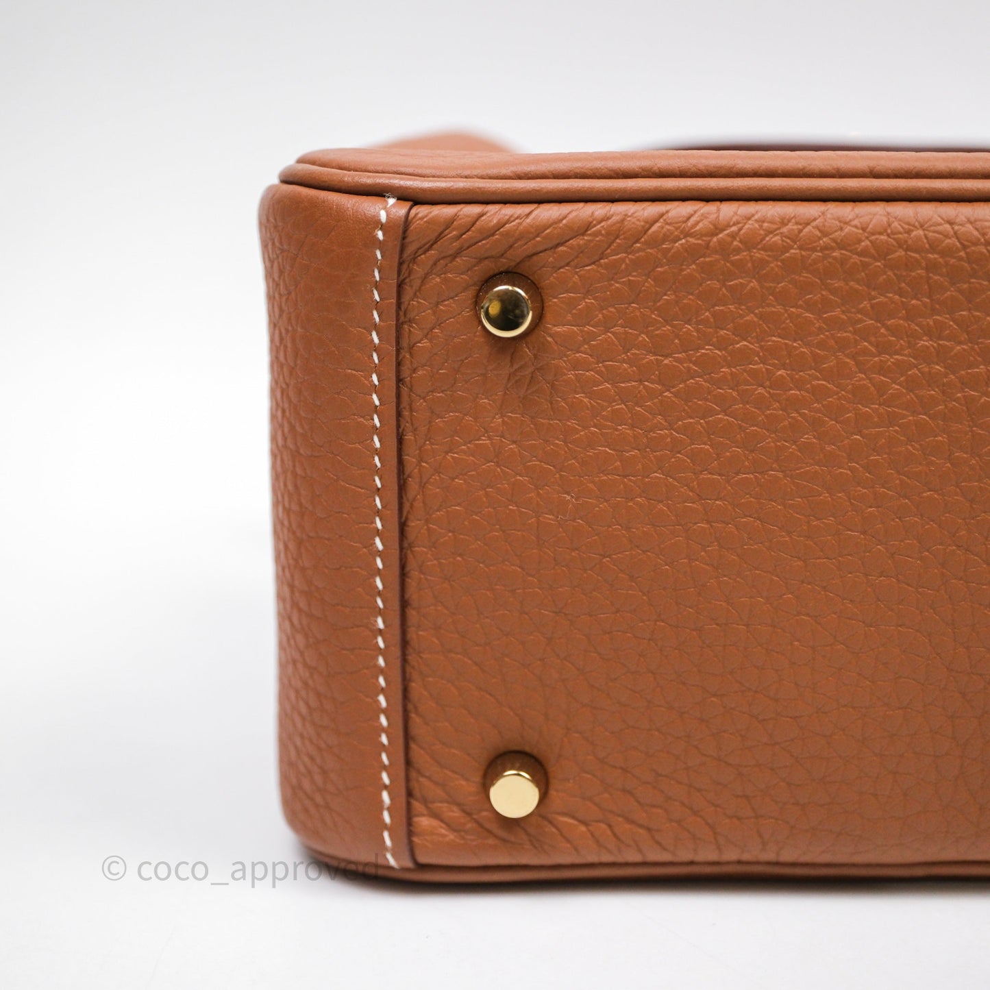 Hermès Mini Lindy 20 Gold Clemence Gold Hardware