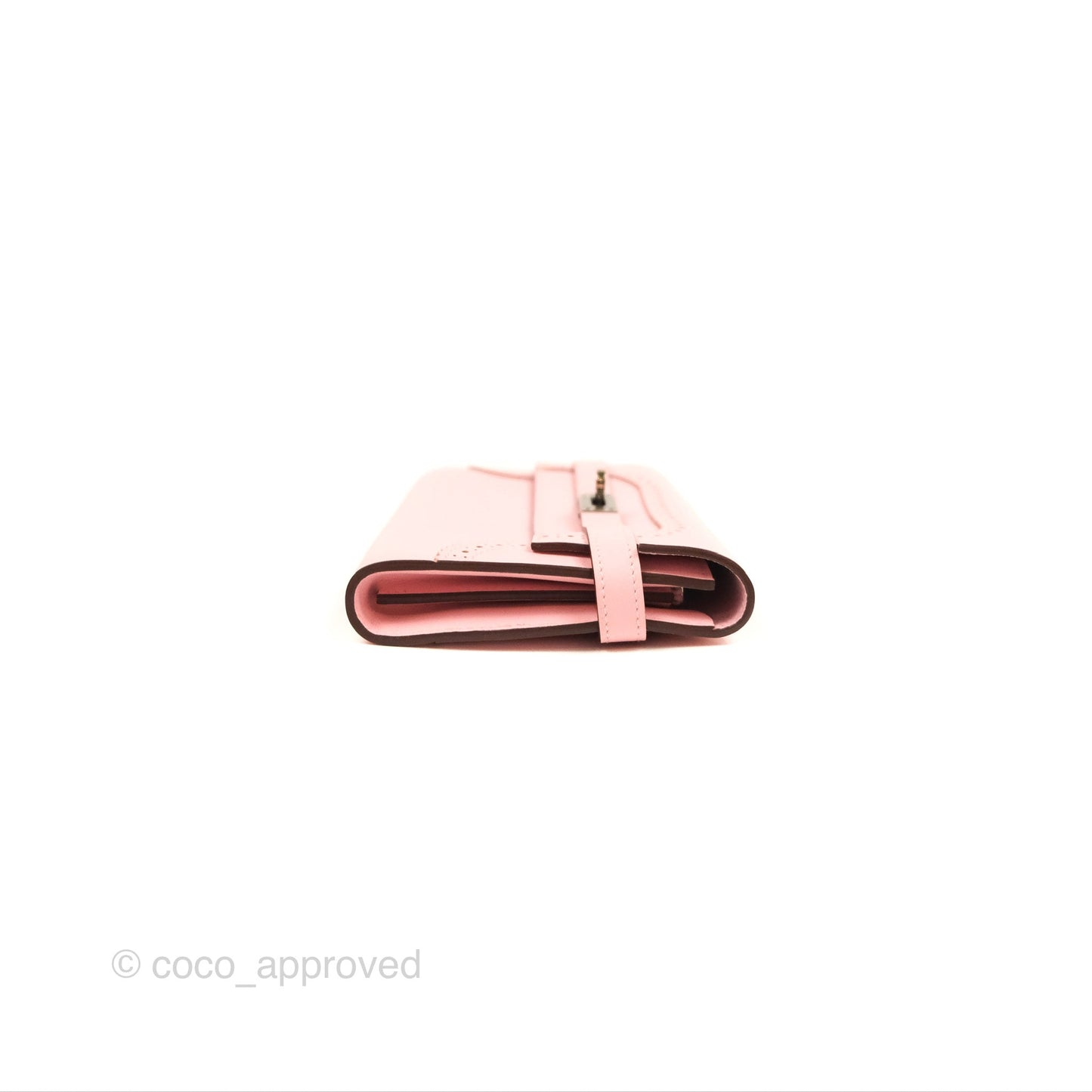 Hermès Ghillies Kelly Wallet Rose Sakura Swift Palladium Hardware
