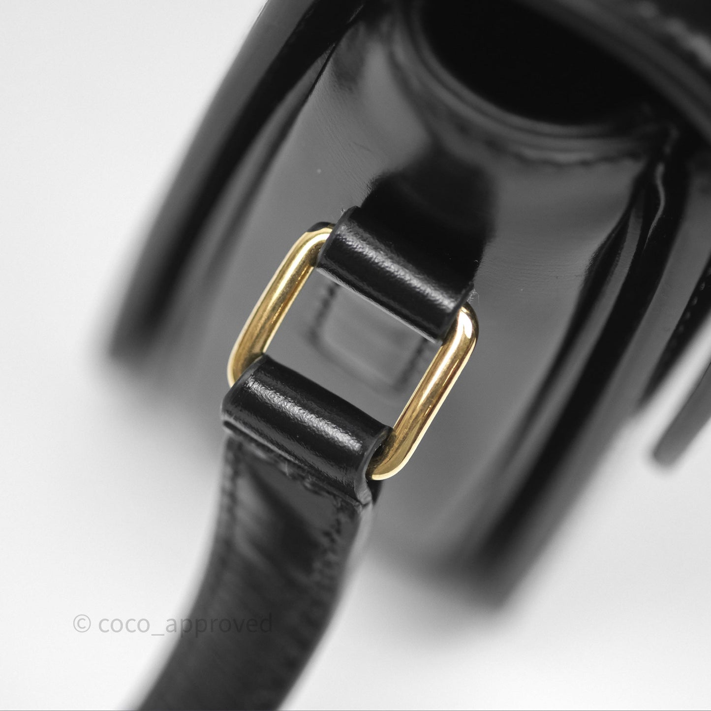 Celine Teen Triomphe Bag Shiny Calfskin Black