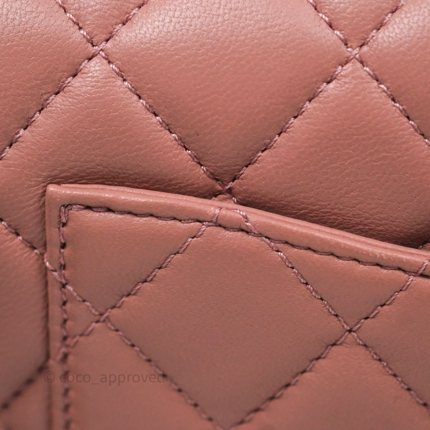 Chanel Mini Rectangular Pearl Crush Dusty Pink Lambskin Aged Gold Hardware