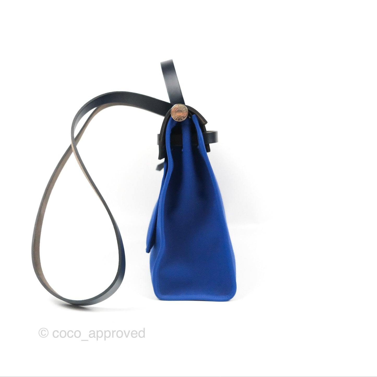 Hermès Herbag Zip 31 Bleu Électrique & Bleu Indigo Canvas Palladium Hardware