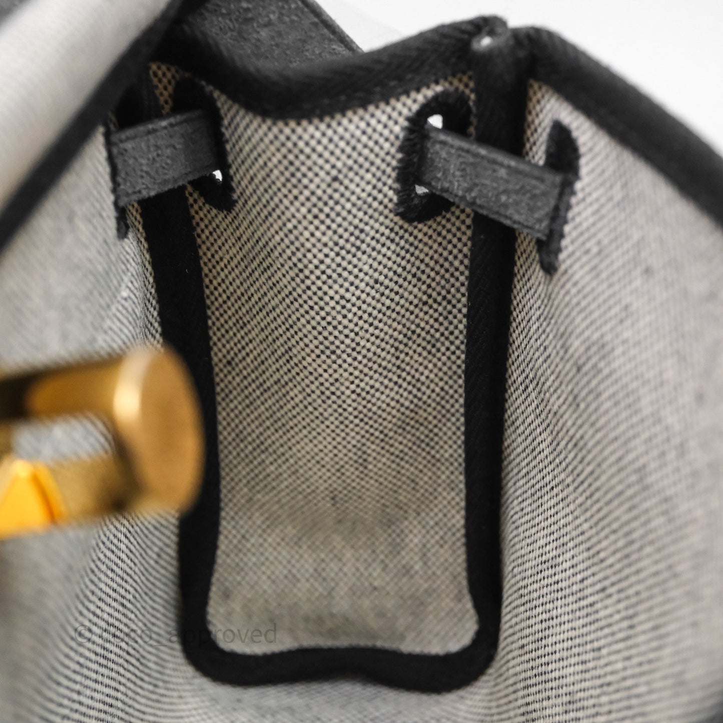 Hermès Herbag Zip 20 Mini Ecru-Noir Canvas Gold Hardware