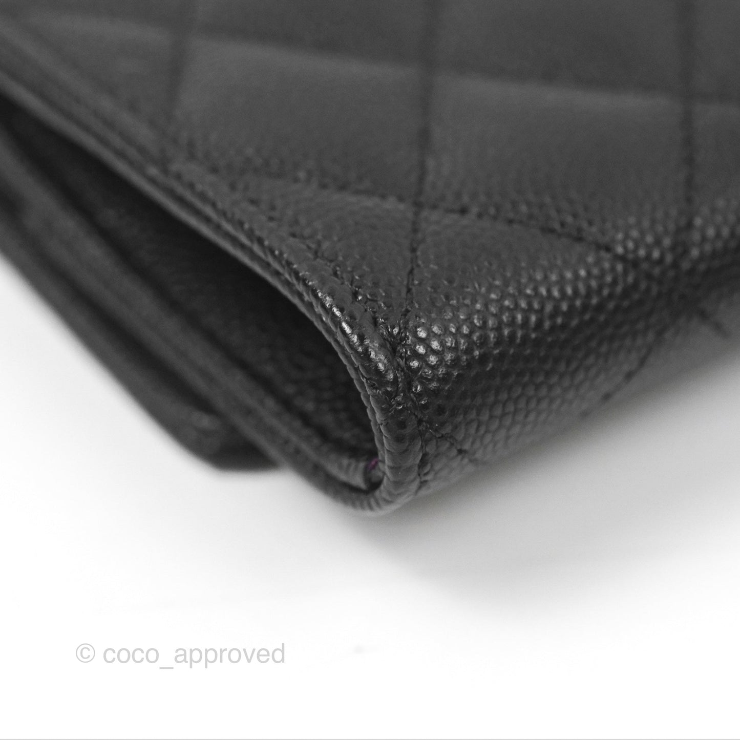 Chanel Flap Card Holder Black Caviar Gold Hardware