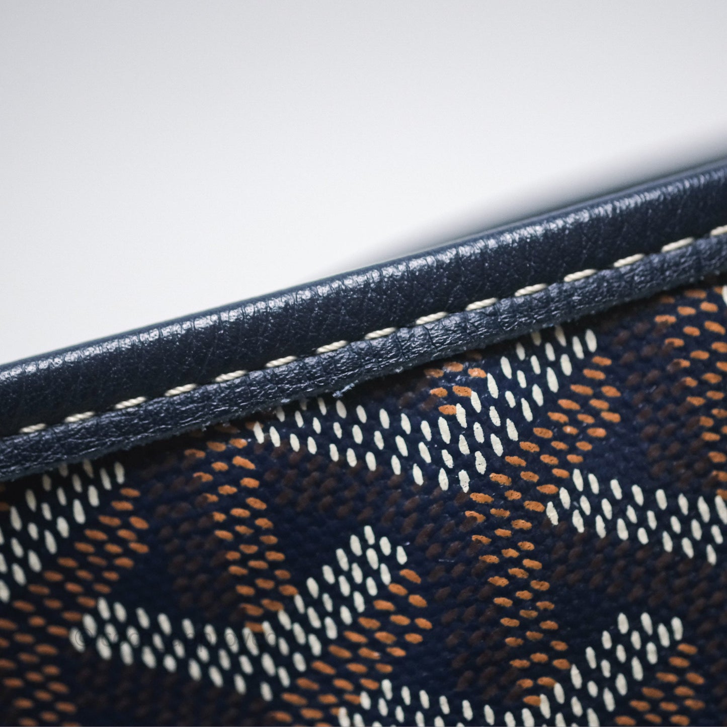Goyard Anjou Mini Bag Goyardine Canvas Navy