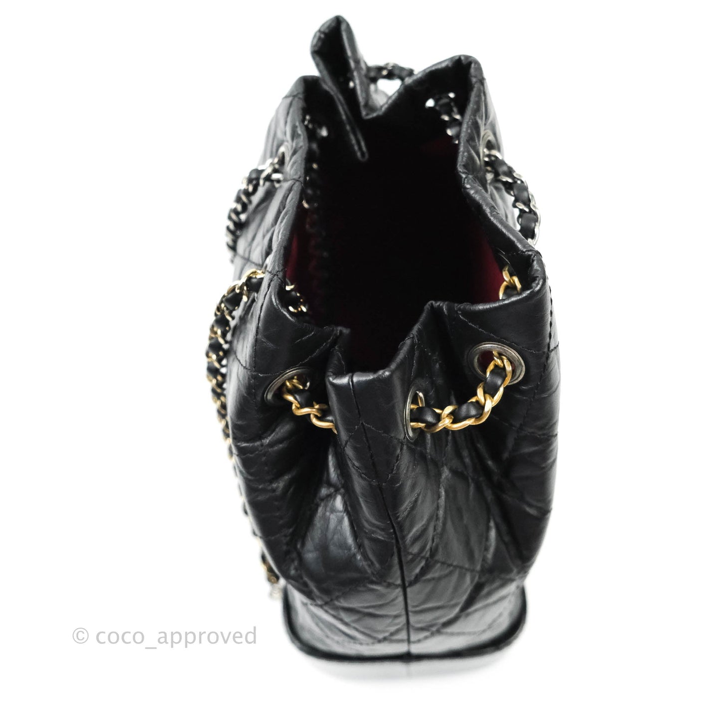 Chanel Small Gabrielle Backpack Black Aged Calfskin