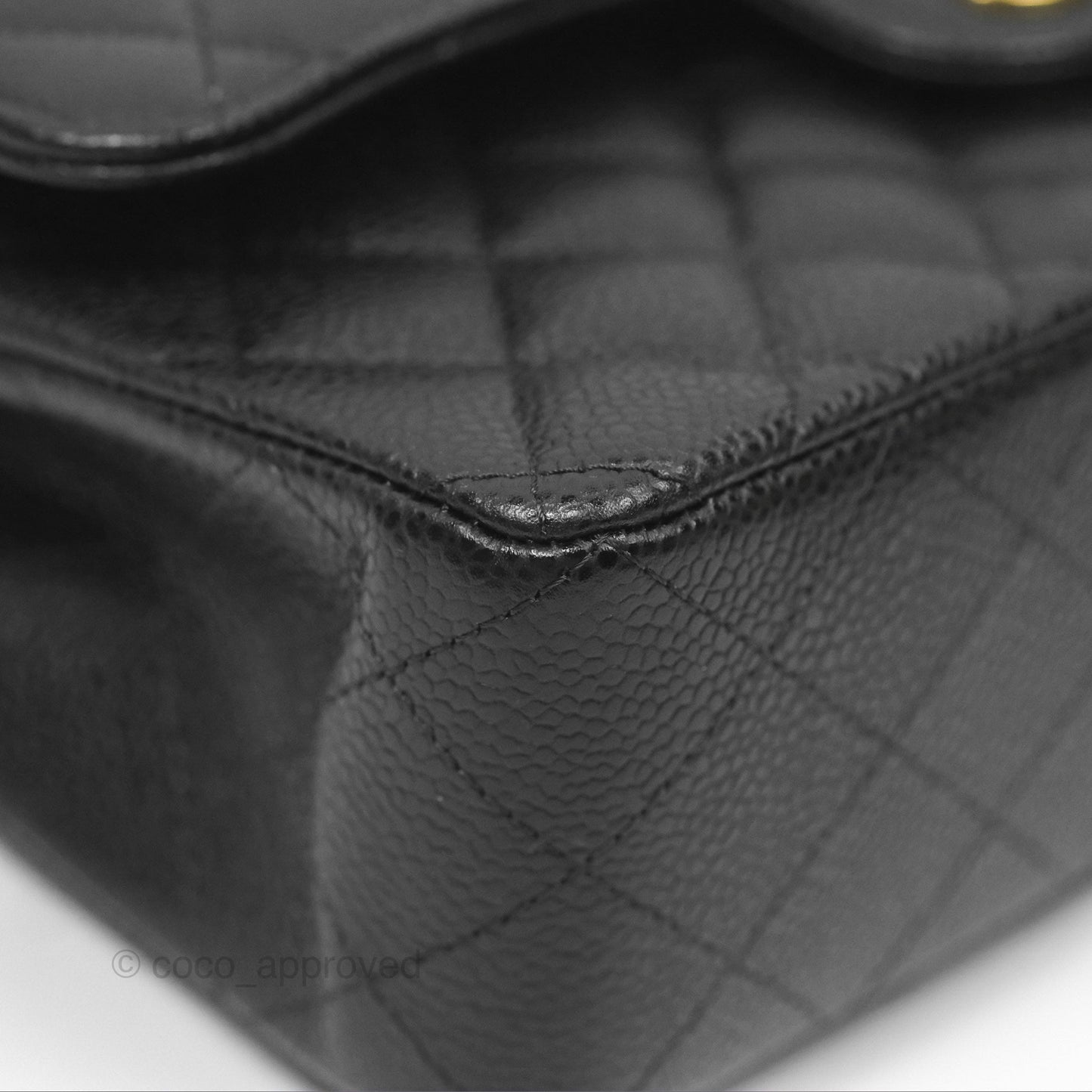 Chanel Small Classic Quilted Flap Black Caviar Gold Hardware