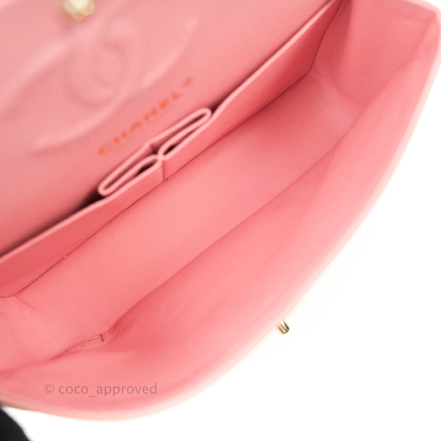 Chanel Classic Chevron S/M Small Double Flap Pink Matte Caviar Gold Hardware