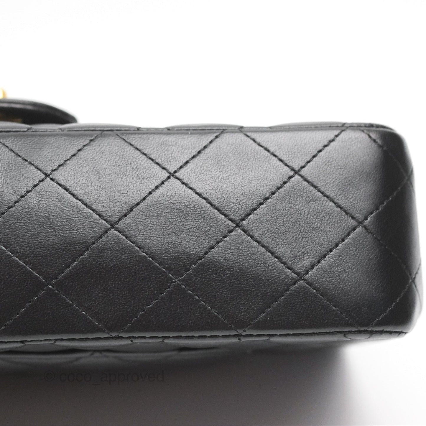 Chanel Classic M/L Medium Flap Quilted Black Lambskin 24K Gold Hardware