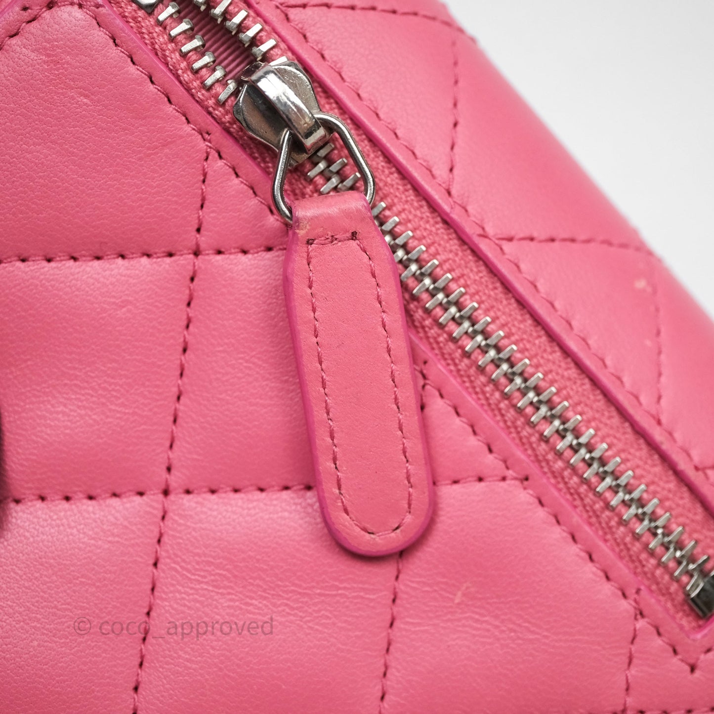 Chanel Classic Flap Wallet Pink Lambskin Silver Hardware