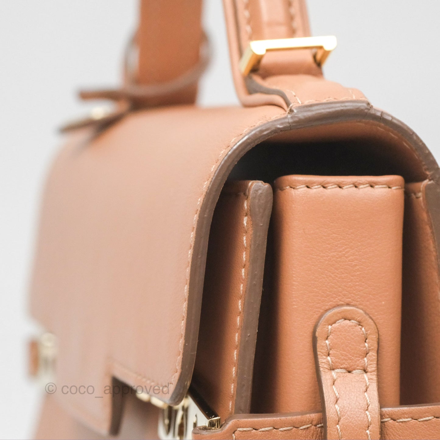 Delvaux Tempête Mini Beige Supple Calfskin Gold Hardware