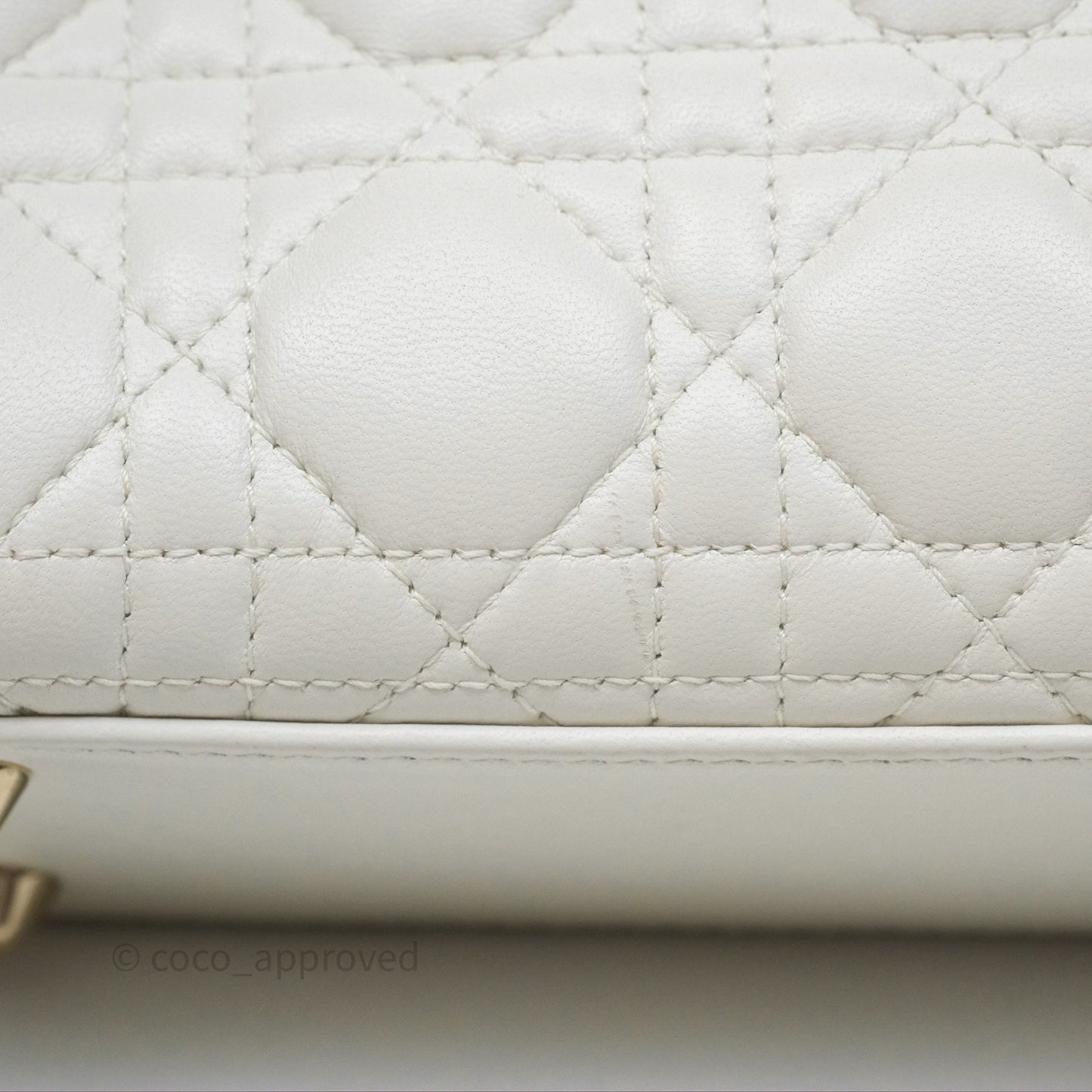 Christian Dior Small Lady Dior My ABCDior Bag Latte Cannage Lambskin
