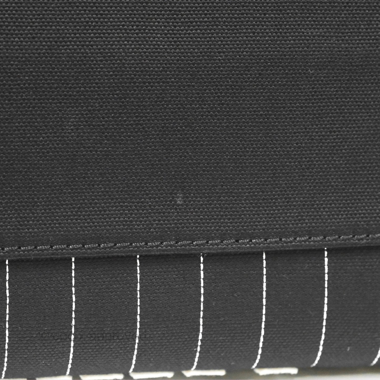 Chanel Large Deauville Black White Striped Canvas Aged Silver Hardware 23S