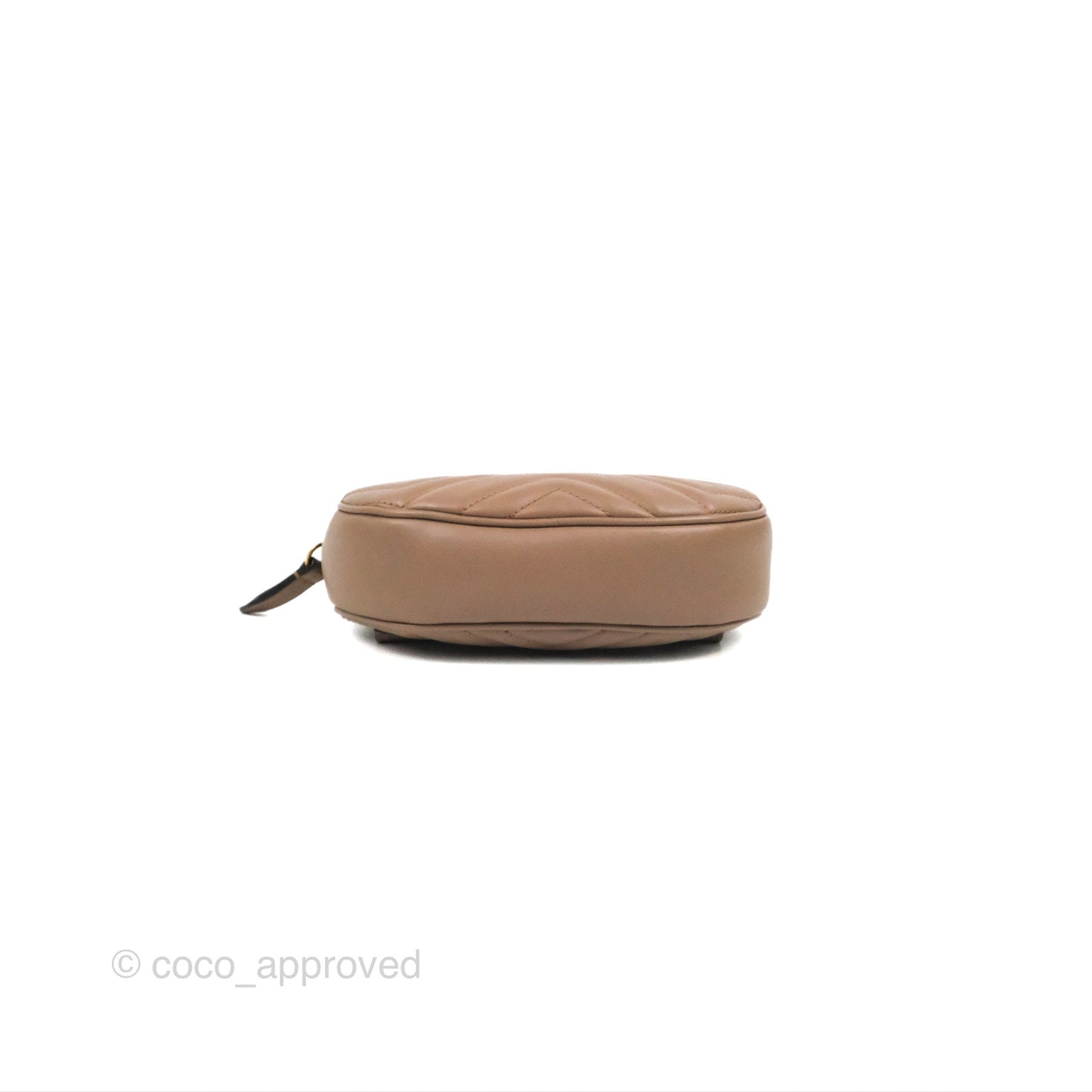 Gucci GG Marmont Matelassé Oval Belt Bag Dusty Pink