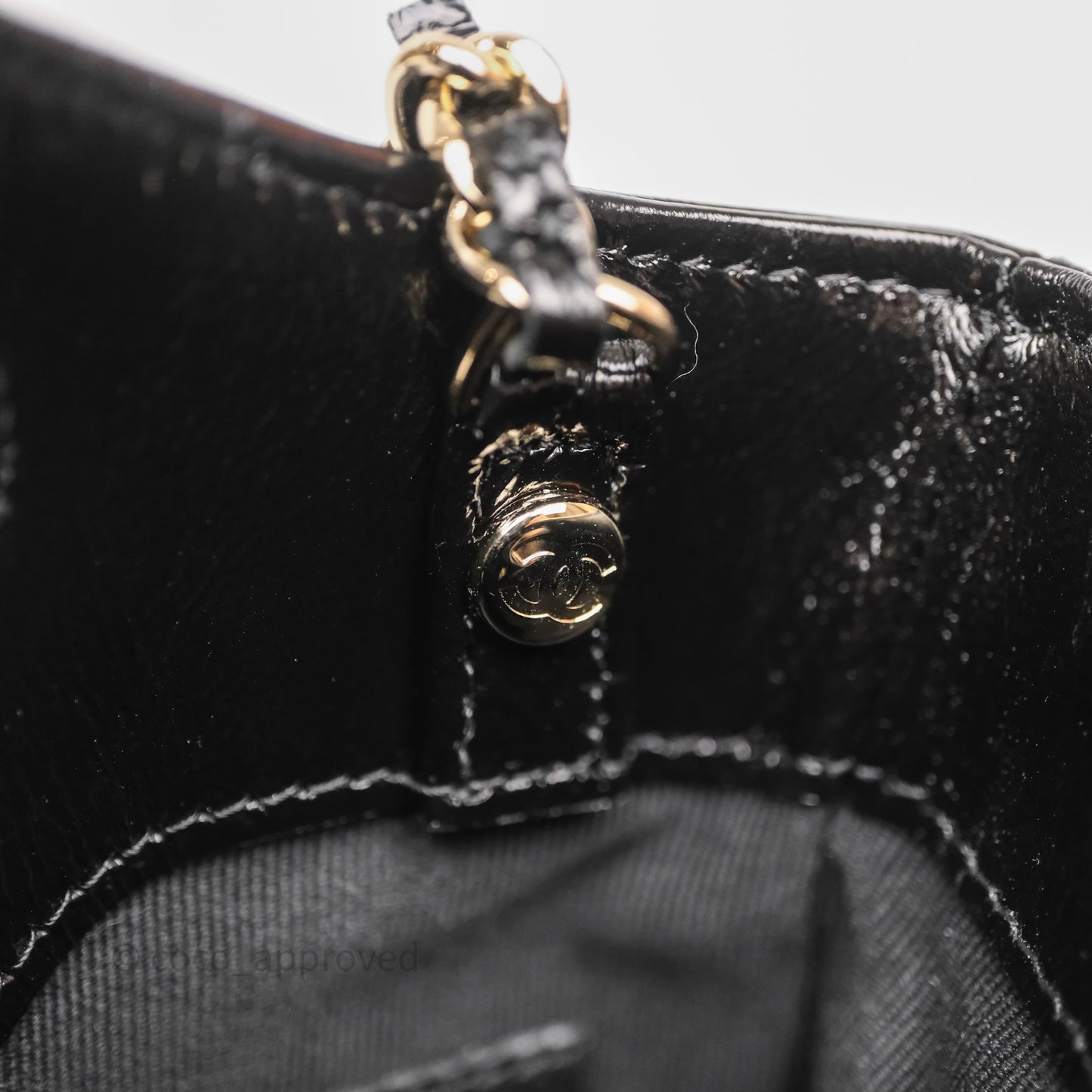 Chanel Nano 31 Black Shiny Lambskin Gold Hardware