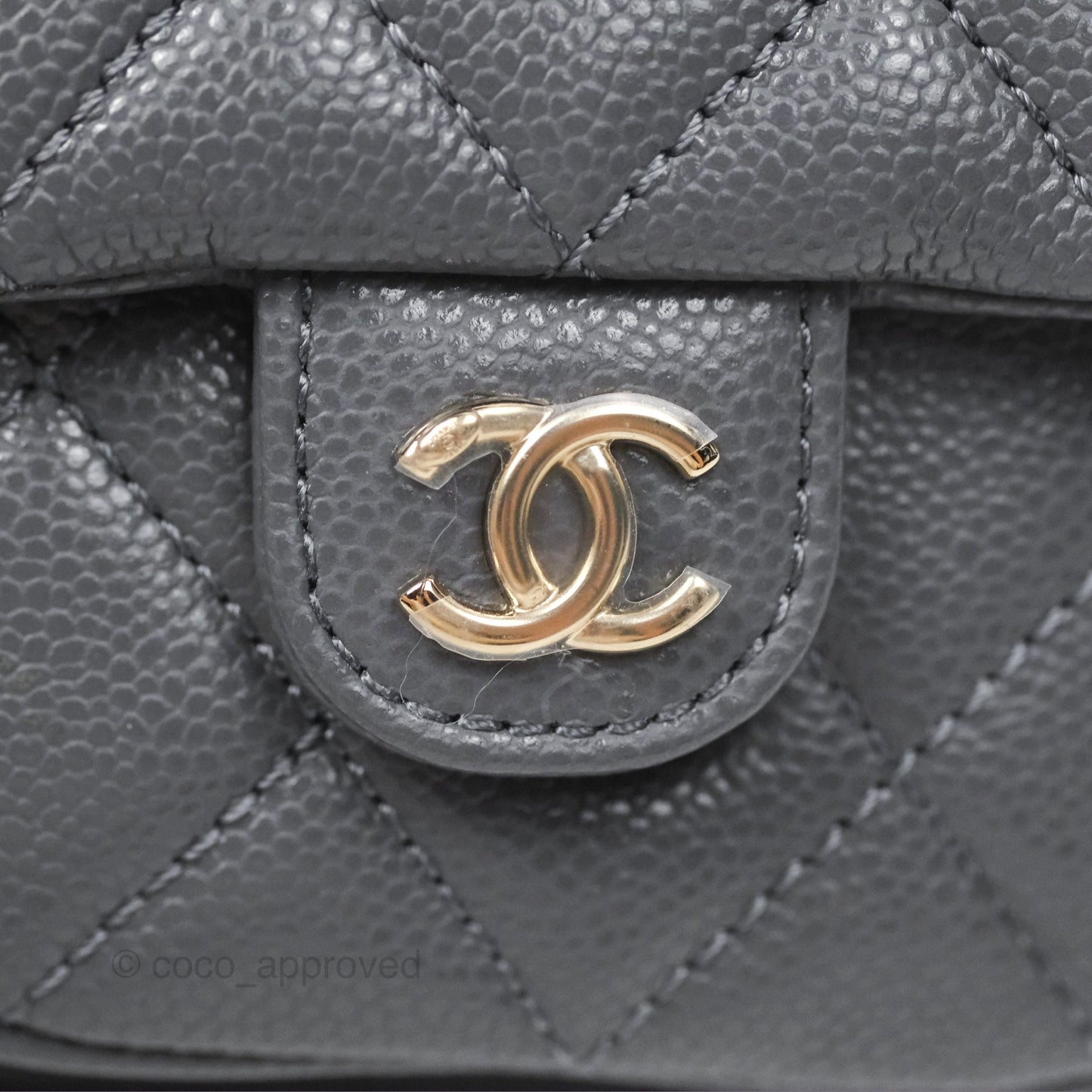 Chanel Duma Backpack Medium Grey Caviar Gold Hardware