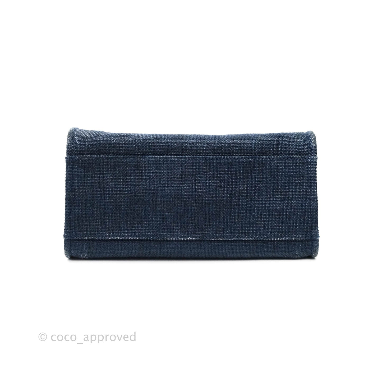 Chanel Large Deauville Blue Canvas Gold Hardware
