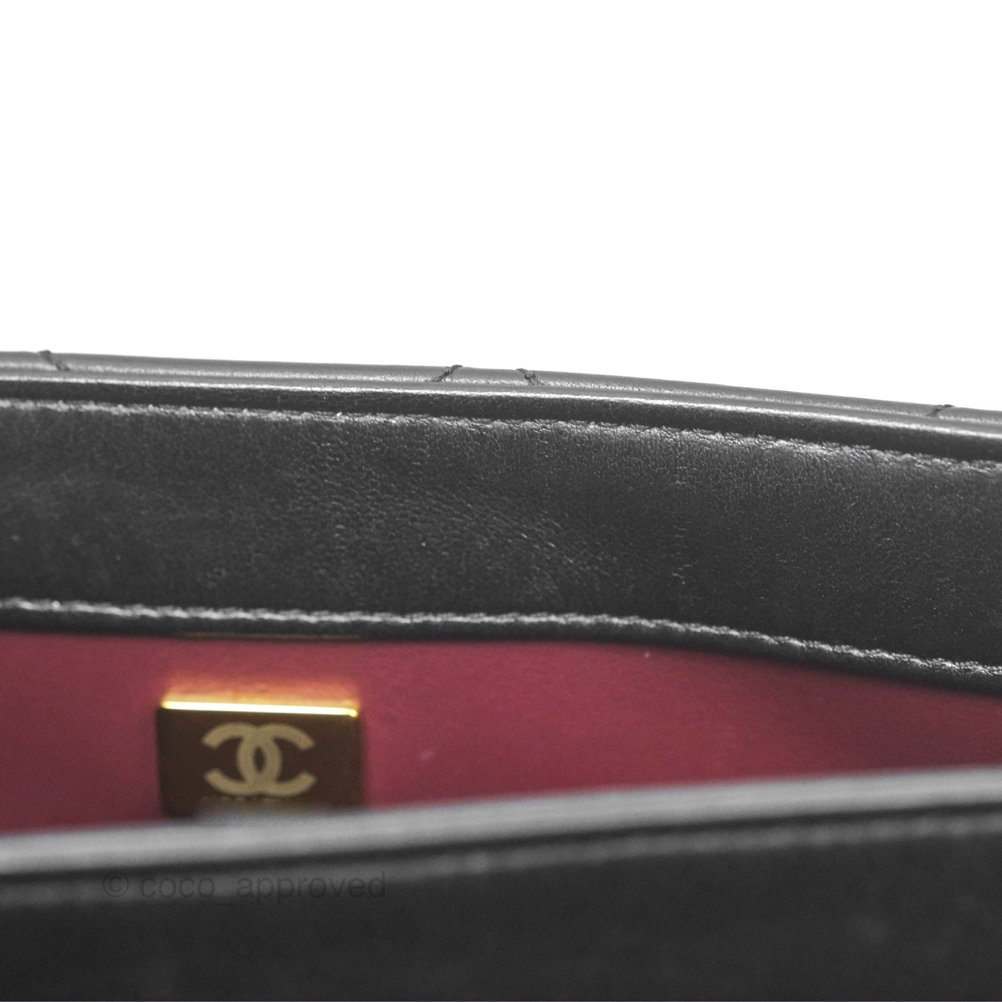 Chanel Small Trendy CC Black Lambskin Gold Hardware